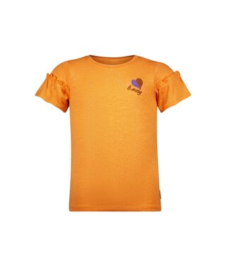 B.Nosy zomer top meisjes - oranje - glitter, ballon mouw - Tika