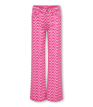 Kids ONLY zomer broek meisjes - roze, bootcut fit - Kogagnete