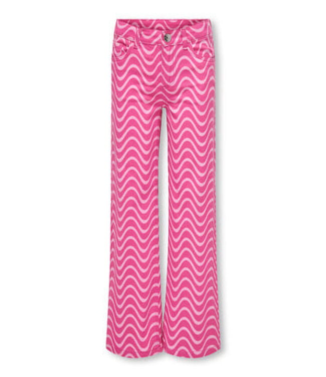 Kids ONLY zomer broek meisjes - roze, bootcut fit - Kogagnete