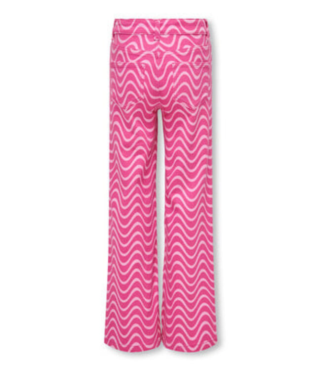 Kids ONLY zomer broek meisjes - roze, bootcut fit - Kogagnete