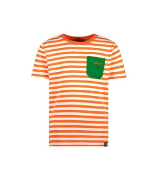 B.Nosy zomer t-shirt jongens - oranje gestreept - Tripp