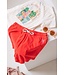 Like Flo zomer short meisjes - chili rood - badstof - Faye