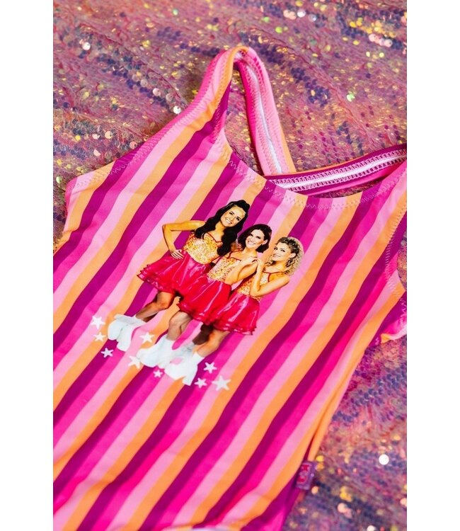 B.Nosy zomer badpak meisjes - K3 - roze, gestreept - Wila