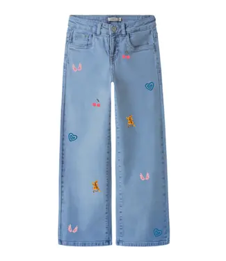 Name it zomer jeans broek meisjes - licht blauw denim