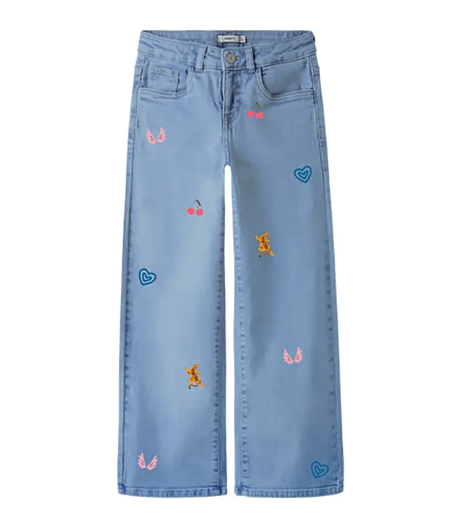 Name it zomer jeans broek meisjes - licht blauw denim