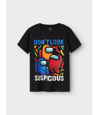 Name it zomer shirt jongens - zwart - Nkmfocus