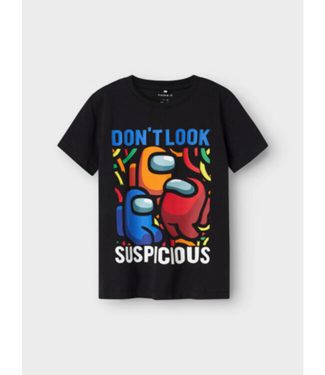 Name it zomer shirt jongens - zwart - Nkmfocus