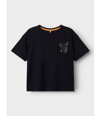 Name it zomer shirt jongens - zwart - boxy fit - Nkmpjayo