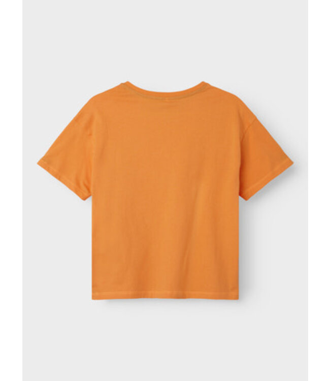 Name it zomer shirt jongens - oranje - boxy fit - Nkmpjayo