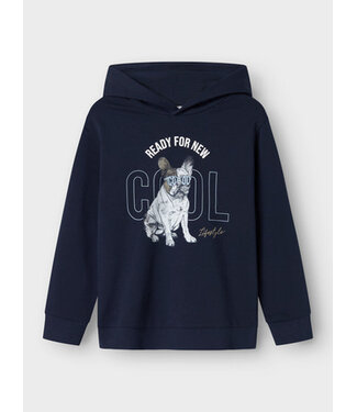 Name it zomer hoodie jongens - blauw - Nkmbedog