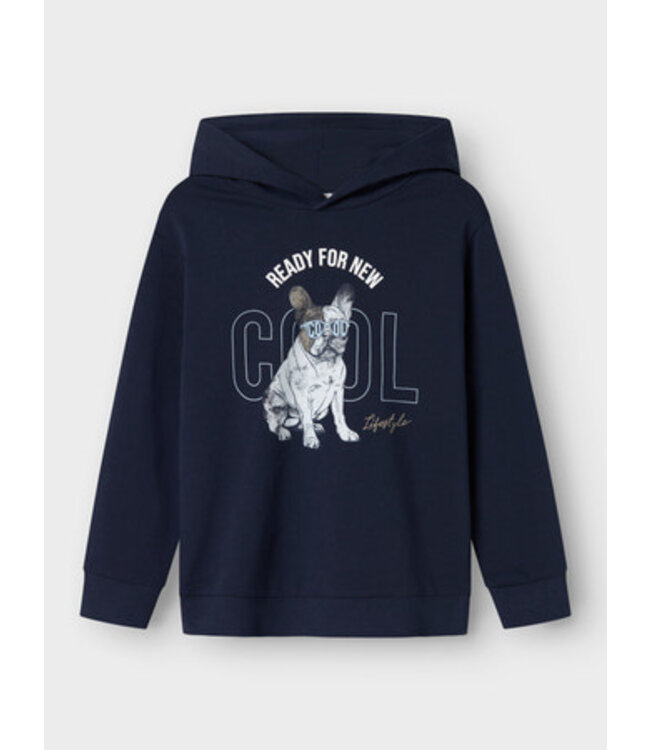 Name it zomer hoodie jongens - blauw - Nkmbedog