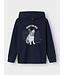 Name it zomer hoodie jongens - blauw - Nkmbedog