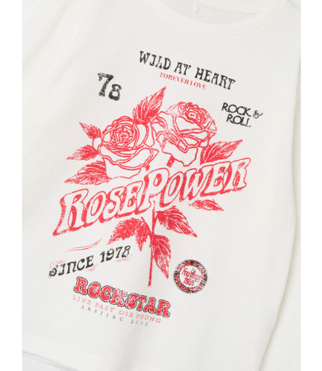 Name it zomer top meisjes - wit - Nkfronna