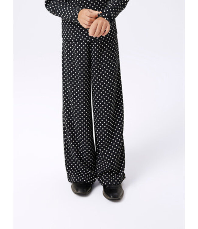 Name it zomer broek meisjes - zwart - wide leg fit - Nkfsalinda