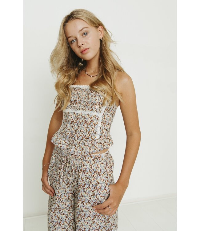 Frankie & Liberty Zomer top meisjes - multi - bloemenprint - Sterre