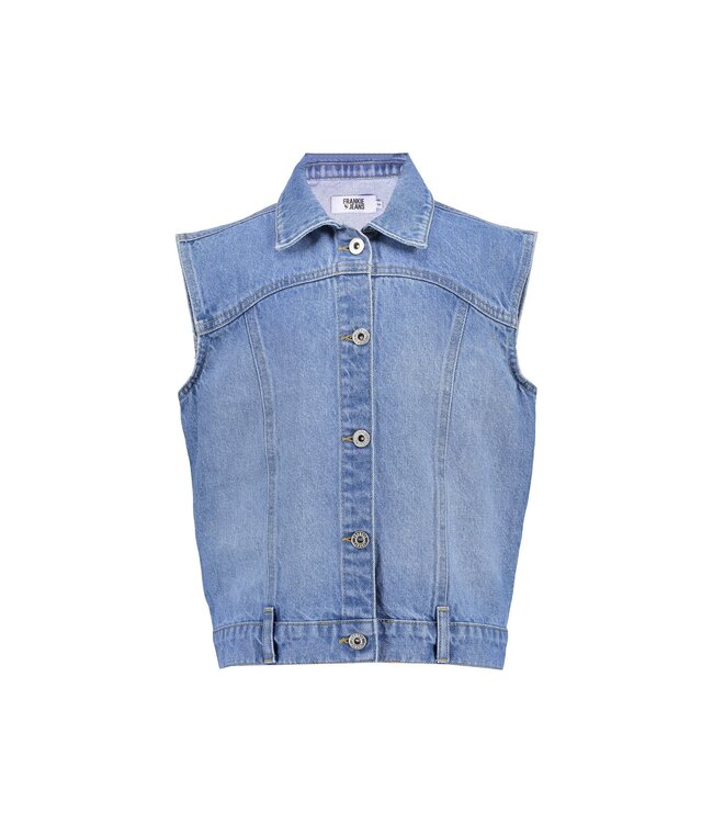 Frankie & Liberty Zomer bodywarmer meisjes - jeans blauw - Rimona