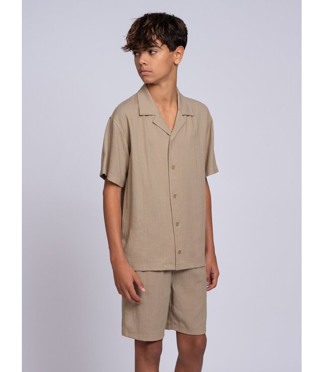 Nik&Nik zomer shirt jongens - taupe - Luis