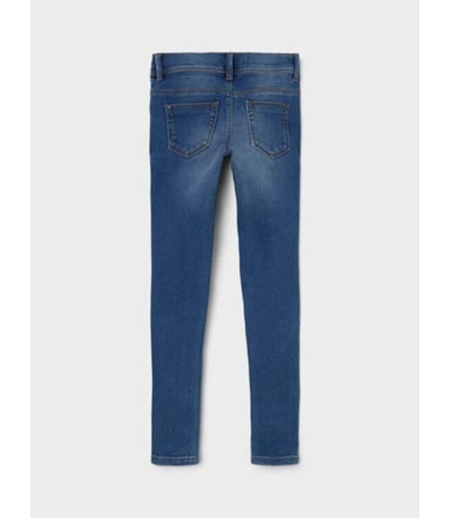 Name it zomer jeans broek meisjes - medium blauw - skinny fit - NkfPolly