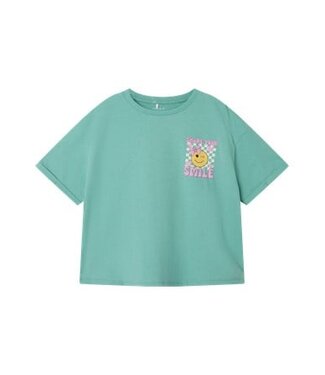 Name it zomer t-shirt meisjes - turquoise - box fit - NkfKailamos
