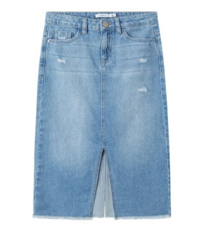 Name it zomer jeans rok lang - licht blauw denim - NkfKat