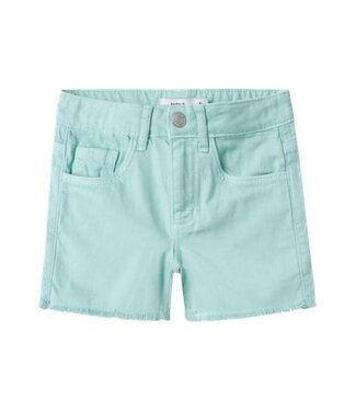 Name it zomer short meisjes - turquoise - NkfRose - mom fit