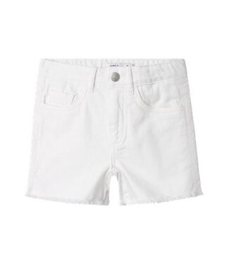 Name it zomer short meisjes - wit - NkfRose - mom fit