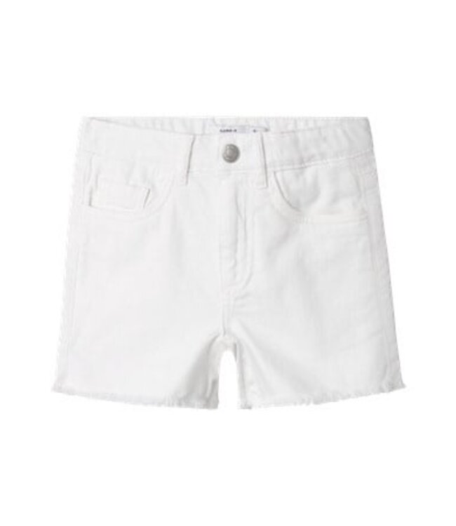 Name it zomer short meisjes - wit - NkfRose - mom fit