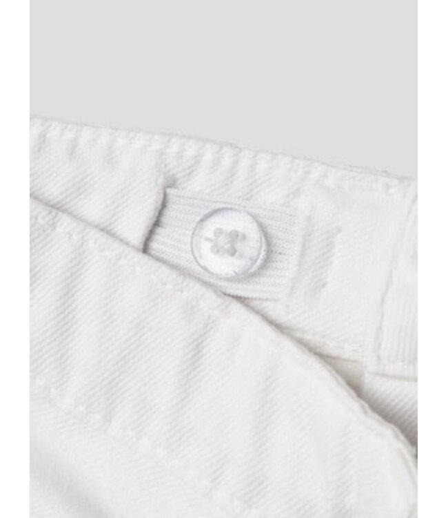 Name it zomer short meisjes - wit - NkfRose - mom fit