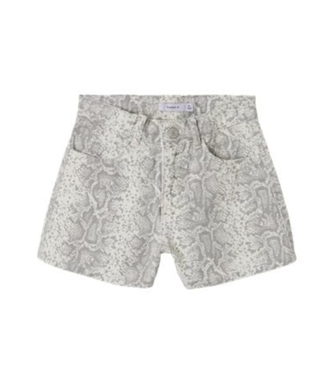 Name it zomer short meisjes - wit - mom fit - NkfRose