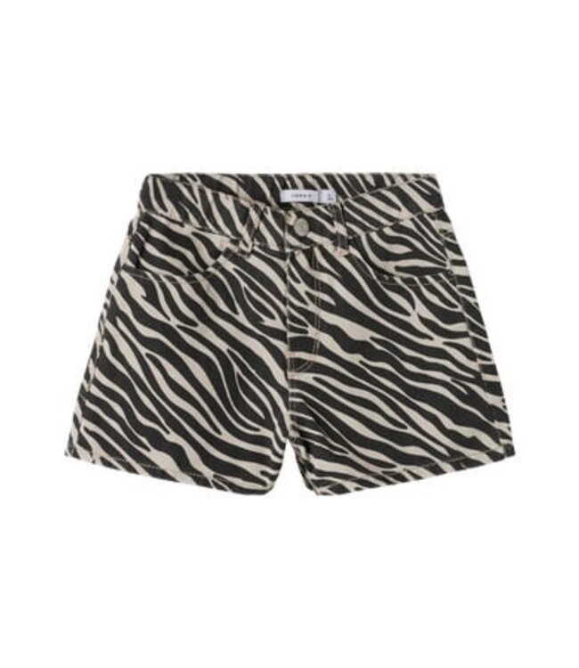 Name it zomer short meisjes - grijs - mom fit - NkfRose