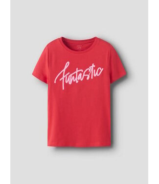 Name it zomer korte mouw t-shirt meisjes - rood regular fit - NkfKassia