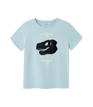 Name it zomer korte mouw t-shirt jongens - blauw - regular fit - NkmKurth