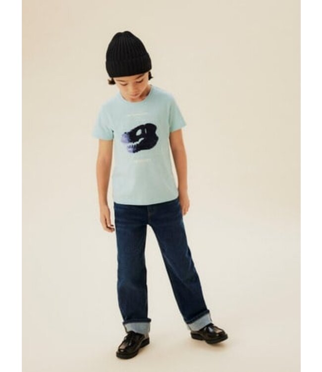 Name it zomer korte mouw t-shirt jongens - blauw - regular fit - NkmKurth