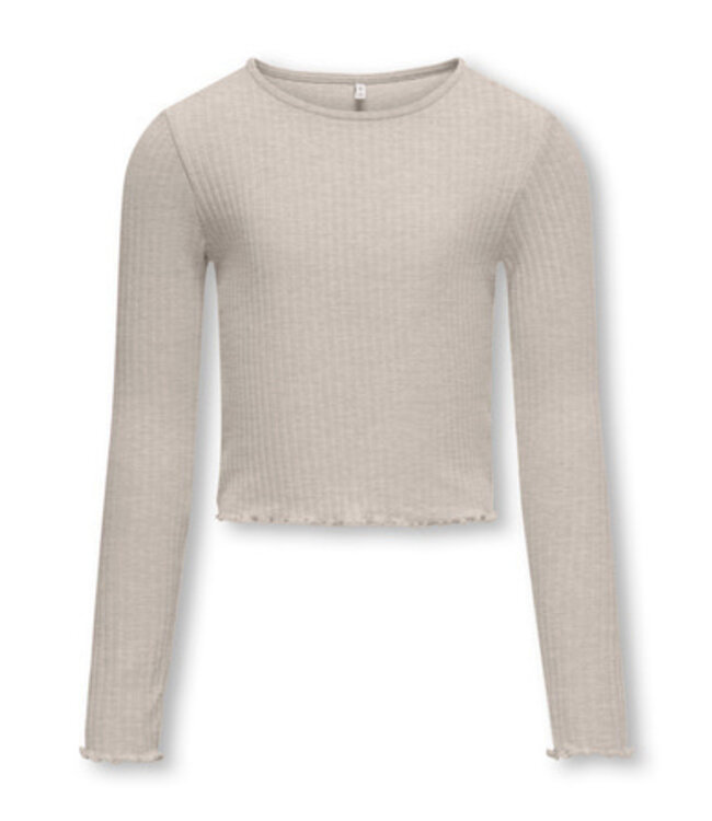 Kids ONLY winter top meisjes - grijs - KogNella - stretch fit, longsleeve