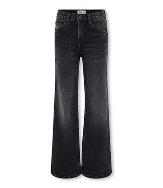 Kids ONLY winter jeansbroek meisjes - zwart - KogJuicy - wide leg fit