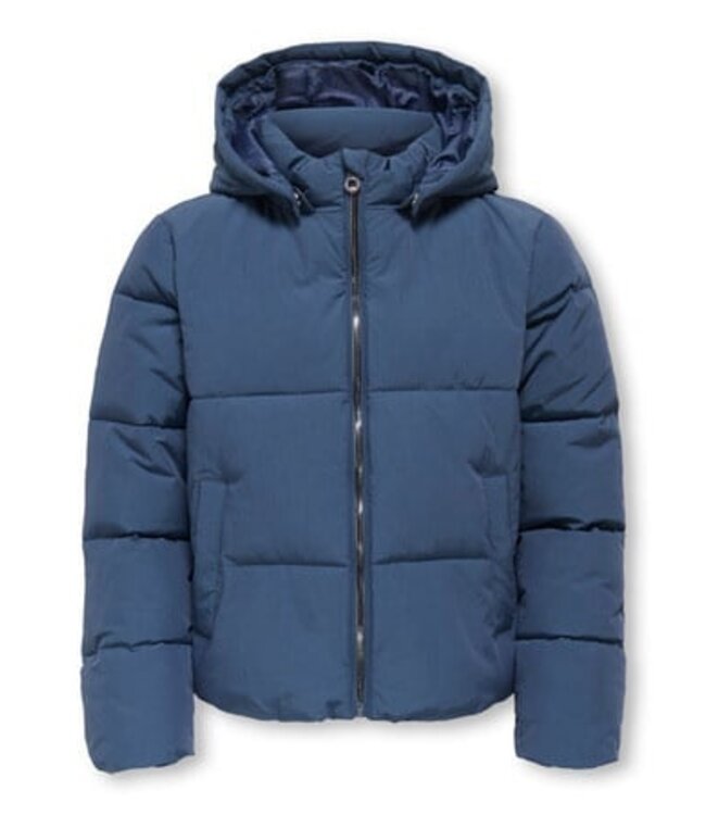 Kids ONLY winter winterjas meisjes - blauw - KogDolly - puffer