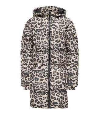 Kids ONLY winter winterjas meisjes - bruin - KogDalia - puffer