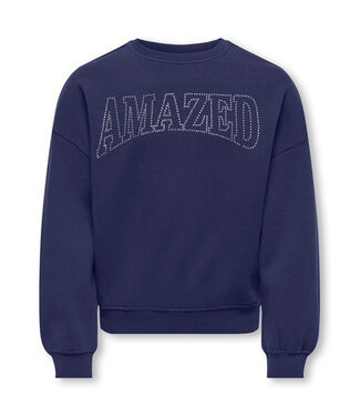Kids ONLY winter sweater meisjes - blauw - KogKiki - oversize fit