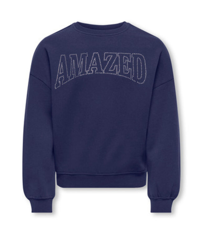 Kids ONLY winter sweater meisjes - blauw - KogKiki - oversize fit
