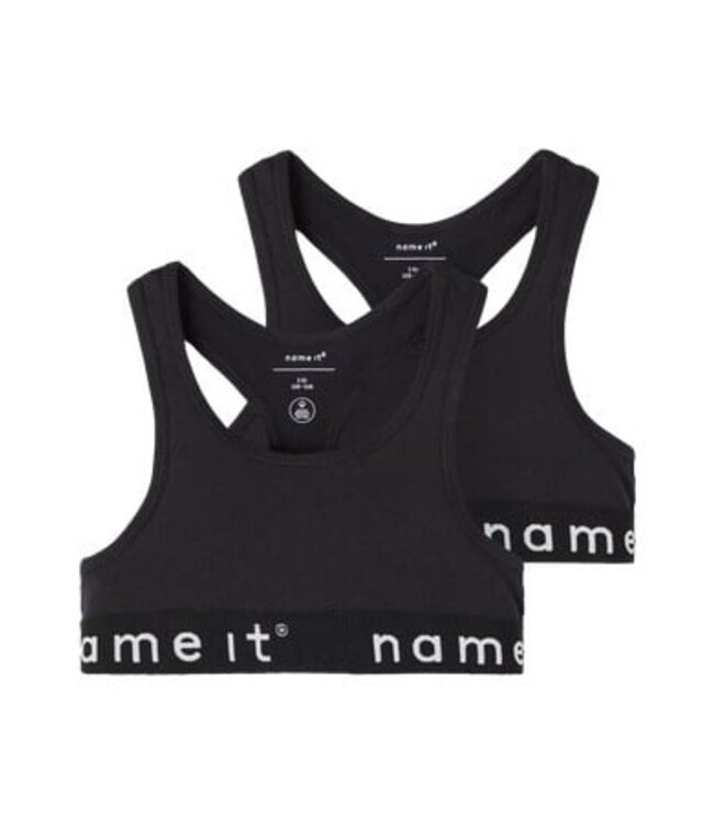 Name it winter ondergoed meisjes - zwart - 2p top - NkfShort
