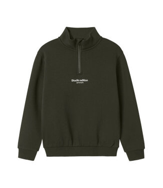 Name it winter sweater jongens - groen - regular fit, zip - NkmBrody