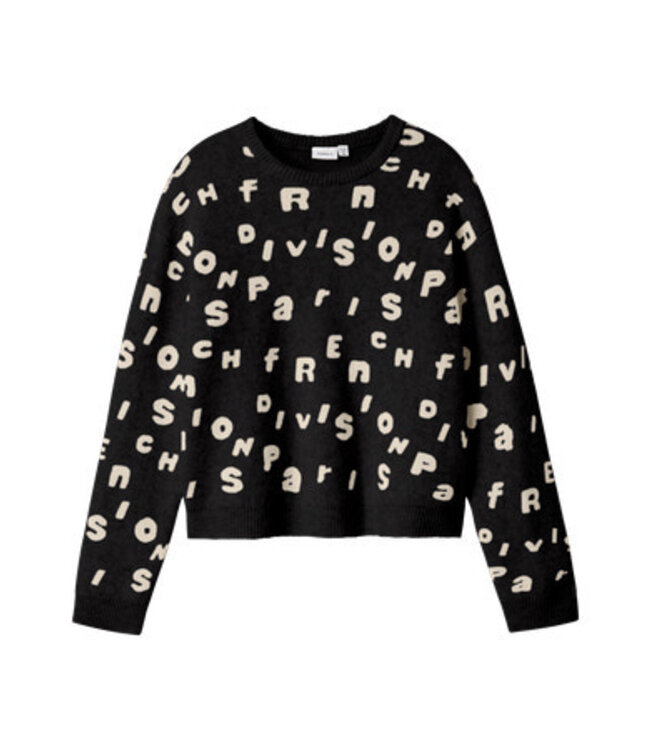 Name it winter sweater meisjes - zwart - regular fit, gebreid - NkfOline