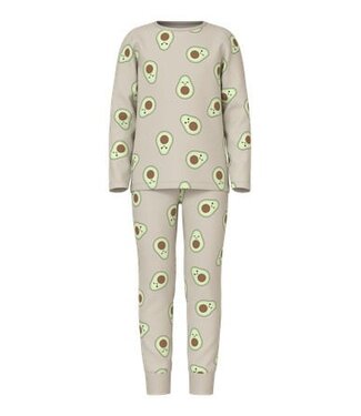 Name it winter pyjama meisjes - beige - NkfNightset