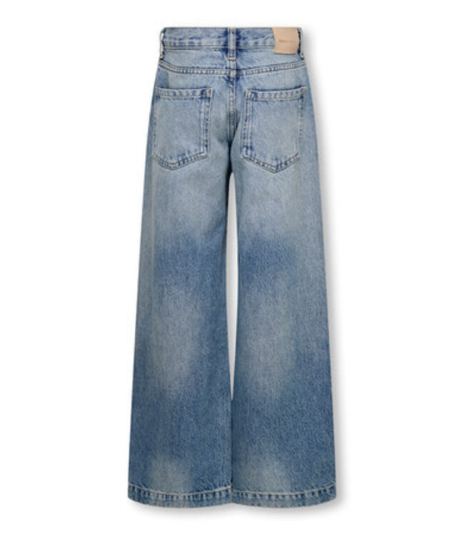 Kids ONLY winter jeansbroek meisjes - blauw - KogBroome - wide leg fit