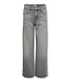 Kids ONLY winter jeansbroek meisjes - grijs - KogCobain - wide leg fit, glitter steentjes