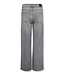 Kids ONLY winter jeansbroek meisjes - grijs - KogCobain - wide leg fit, glitter steentjes