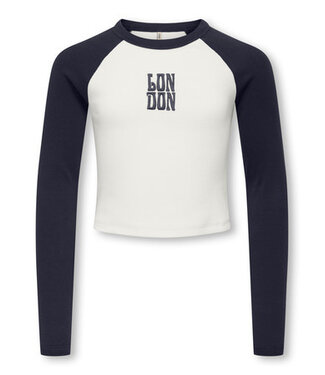 Kids ONLY winter top meisjes - blauw - KogBina - slim fit, longsleeve