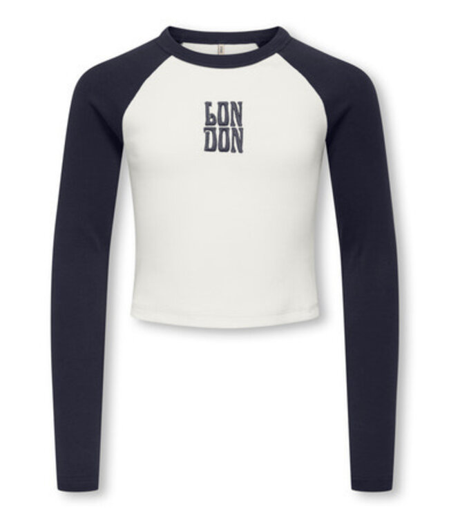 Kids ONLY winter top meisjes - blauw - KogBina - slim fit, longsleeve