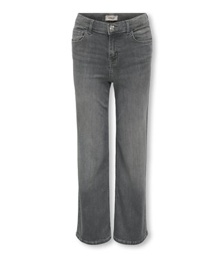 Kids ONLY winter jeansbroek meisjes - grijs - KogMadison - wide leg fit