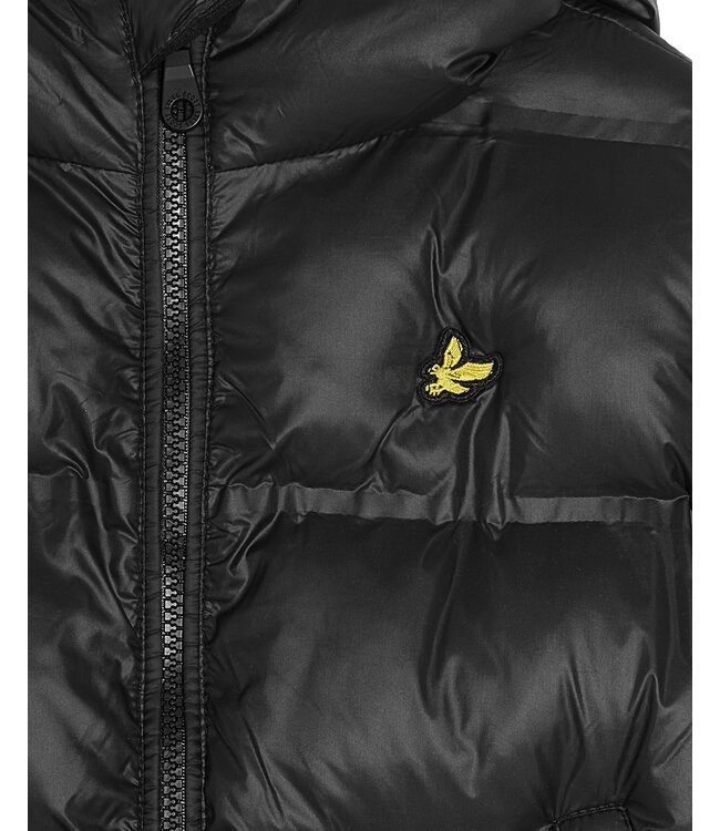Lyle & Scott winter winterjas jongens - zwart - puffer, cropped